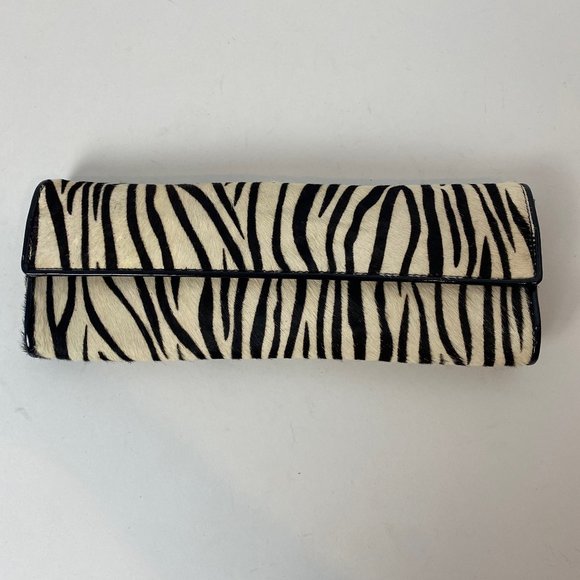 Aldo Faux Zebra Hair Clutch Purse - Picture 1 of 6